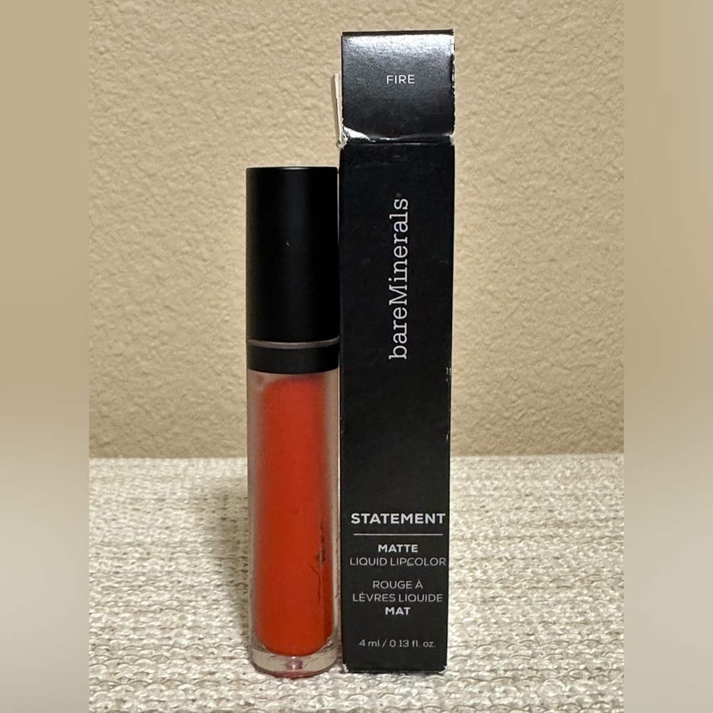 Bare Minerals Statement Matte Liquid Lipcolor, Fire, NIB